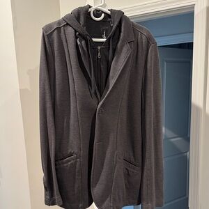 Howe Gray Men's Jacket with Hoodie